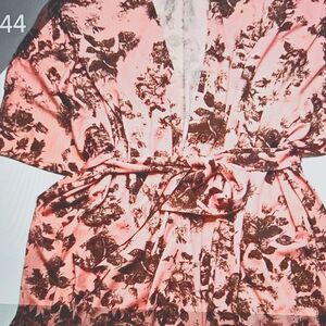 LuLaRoe Savannah NWT Light Pink and Brown Floral light sweater tie belt L/XL